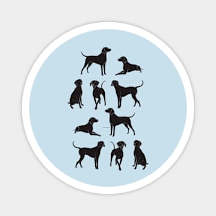 German dog silhouette art design #4 Magnet